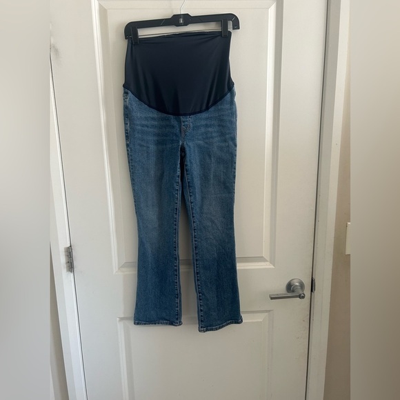 Madewell Kick Out Crop Maternity Jeans - Picture 1 of 11